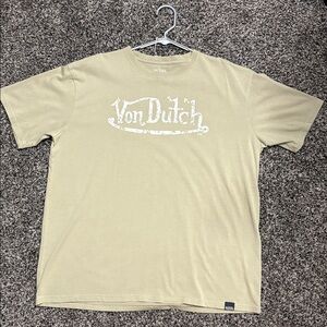 Von Dutch Sage Green Logo Tee